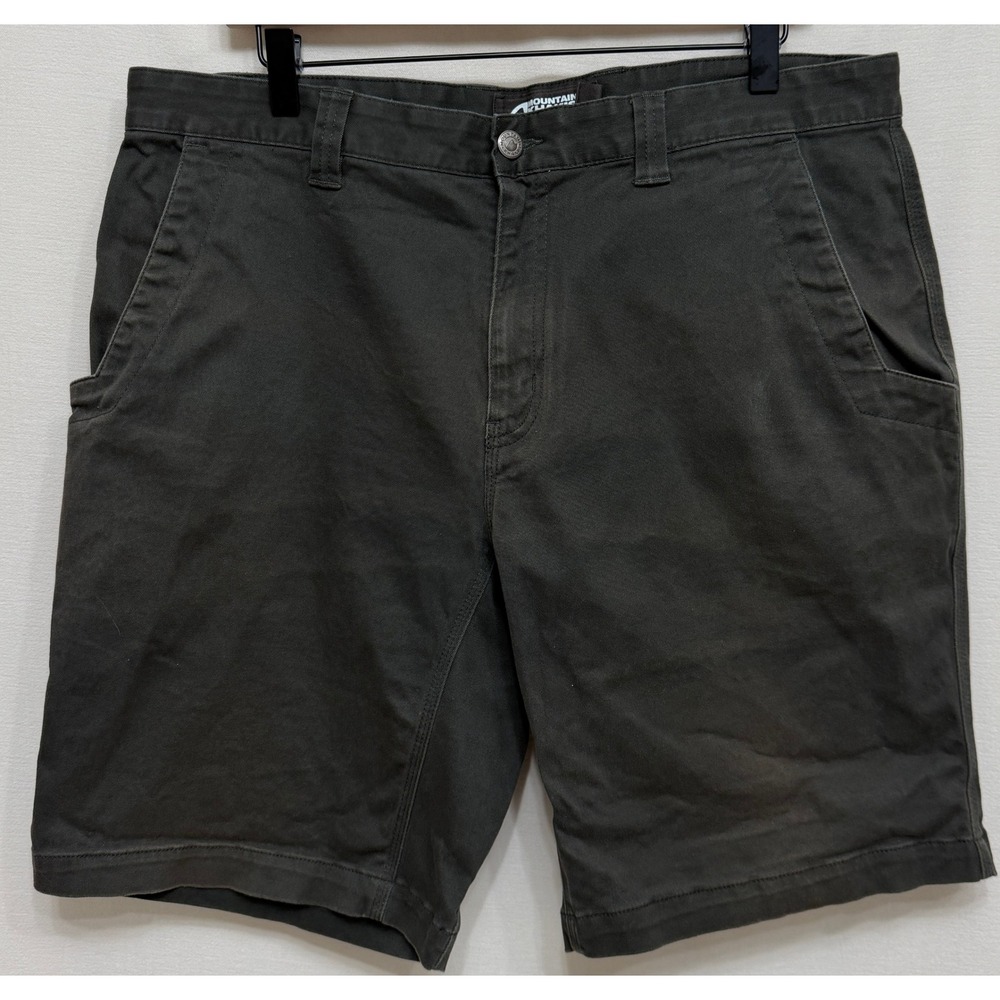 Mountain Khakis Men Shorts Classic Fit Gray Cotton Canvas Outdoor Gorpcore 36x10